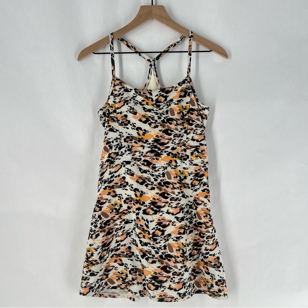 Calia Animal Print Performance Mini Dress‎ Built-In Shorts 4-Way Stretch Tennis